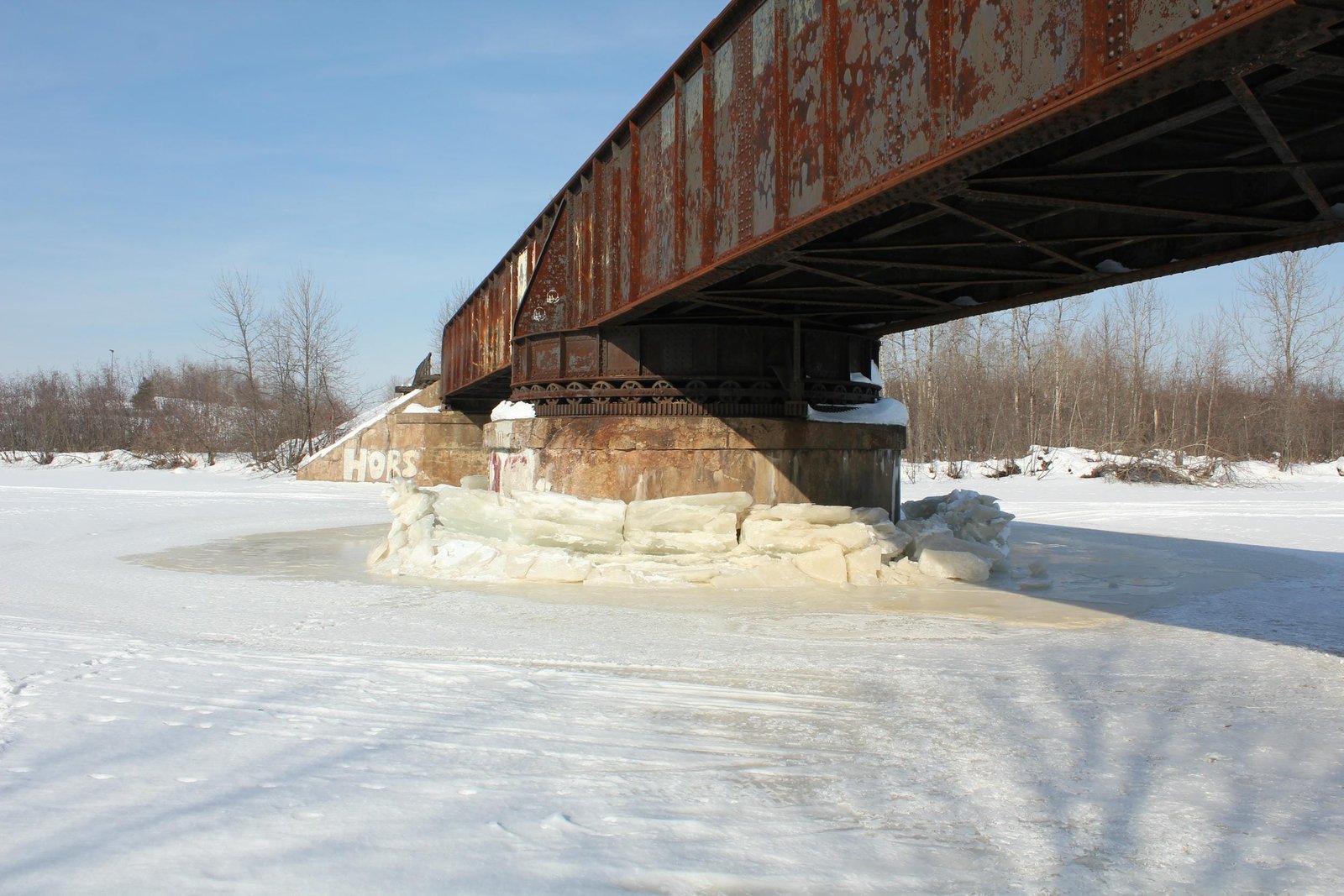 Looking north